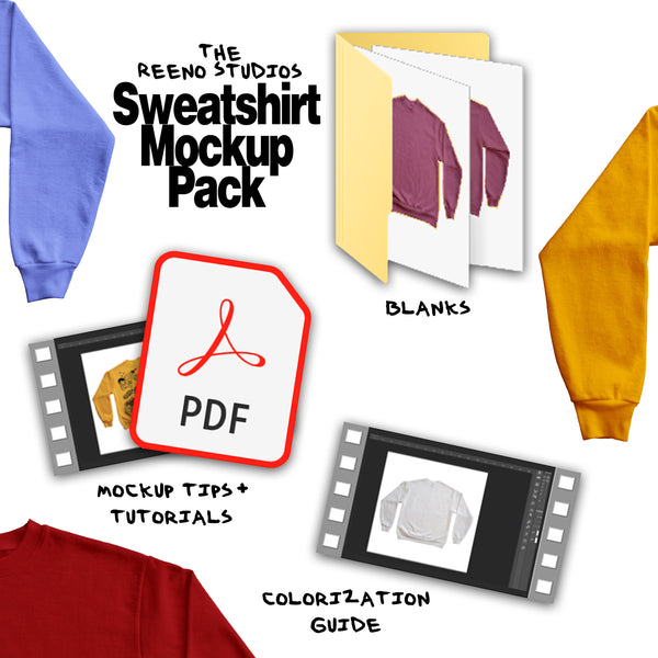 The REENO Studios Sweatshirt Mockup Pack