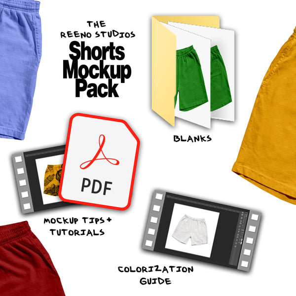 The REENO Studios Shorts Mockup Pack