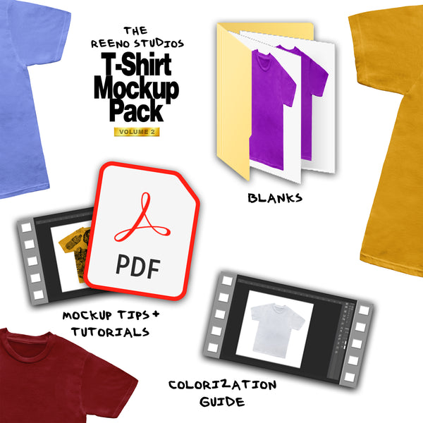 The REENO Studios T-Shirt Mockup Pack Volume 2