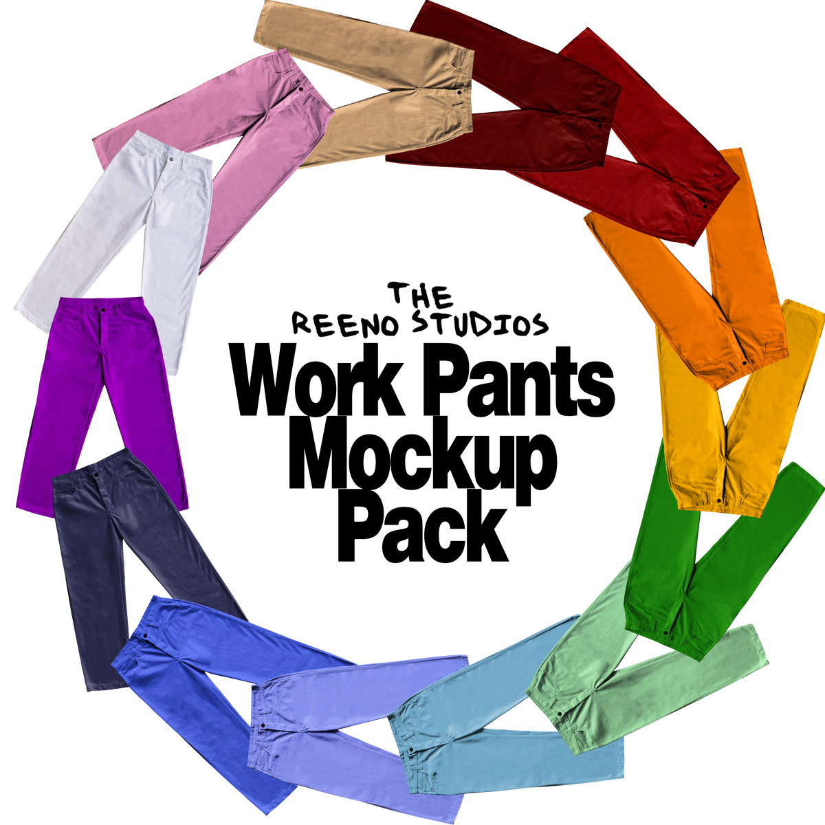 Work Pants Mockup Pack Paint A Brighter Color